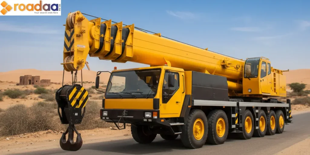 Tyre-Mounted Crane on Rent in Rajasthan