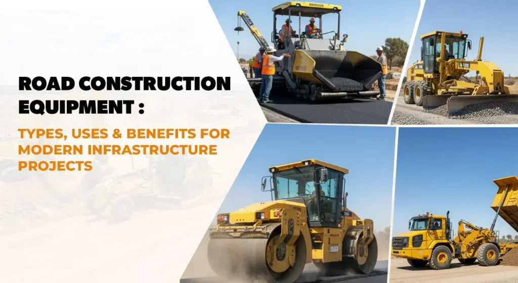 Road construction equipment used in modern infrastructure