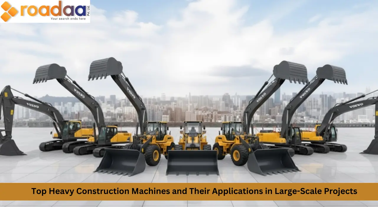 Bulldozers preparing construction sites for highways and industrial projects
